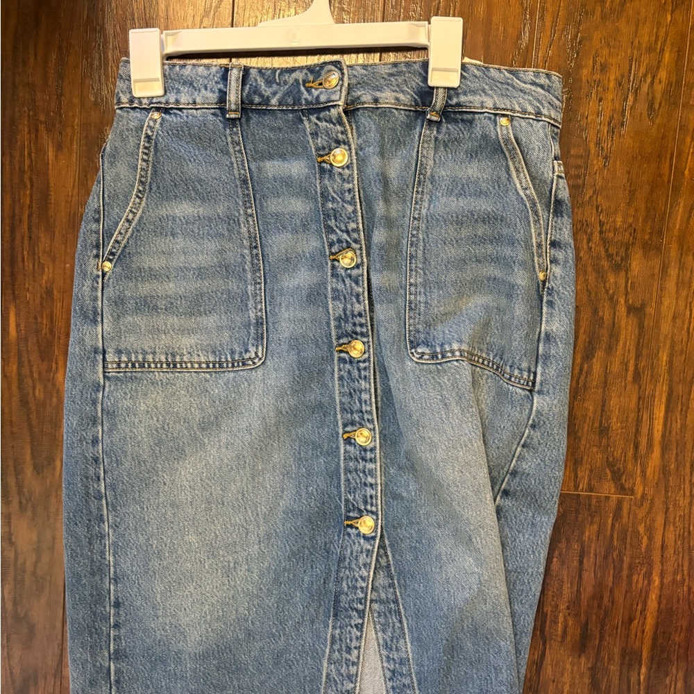 Michael Kors Classic Blue Denim Skirt